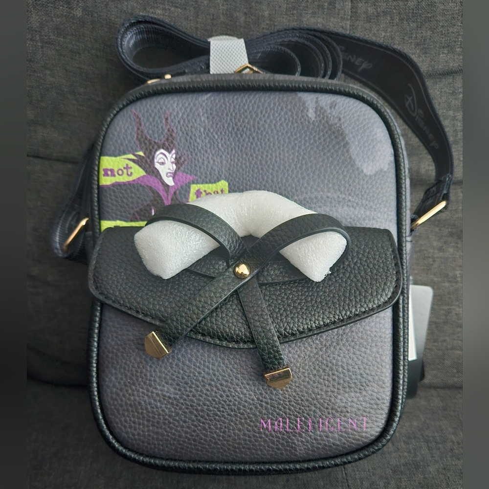 Disney Maleficent Gray and Black Crossbody Bag
